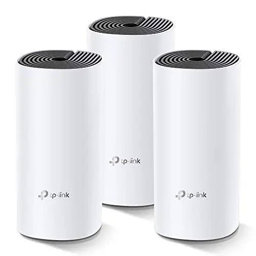 Produktbild: TP-Link Deco M4 Mesh WLAN Set (3er Pack), AC1200 Dual Band Router & Repeater, 2X Gigabit Ports für Jede Einheit, empfohlen für Häuser mit 3-5 Schlafzimmern, Umfassender Jugendschutz