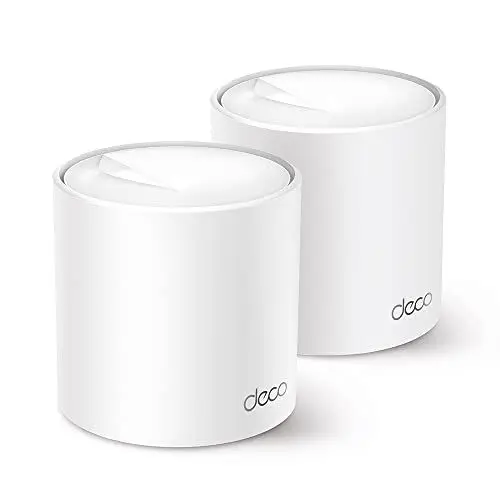 Produktbild: TP-Link Deco X50 Mesh WLAN Set (2 Pack), Wi-Fi 6 AX3000 Dual Band Router & Repeater, 3X Gigabit Ports für Jede Einheit, empfohlen für Häuser mit 3-4 Schlafzimmern, Umfassender Jugendschutz, WPA3