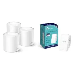 Produktbild: TP-Link Deco X50 Mesh WLAN Set (3 Pack) & RE330 WLAN Verstärker Repeater AC1200