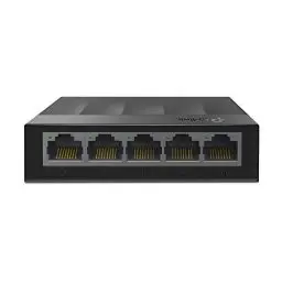 Produktbild: TP-Link LS1005G 5-Port Desktop Switch (5 x Gigabit Auto-Negotiation RJ45 Ports, IEEE 802.3x, Plug and Play, energiesparend, Plastikgehäuse für einfache Tisch- oder Wandmontage)schwarz