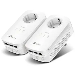 Produktbild: TP-Link Powerline Adapter Set TL-PA8030P KIT(1300Mbit/s, mit Steckdose, 2*2-MIMO, 6 Gigabit Ports, Plug&Play, Kompatibel mit allen HomePlug AV/AV2 Powerline Adaptern, Ideal für Online-Gaming)