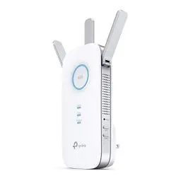 Produktbild: TP-Link RE455 Verstärker AC1750 Gigabit Dualband WLAN Repeater(1300Mbit/s 5GHz, 450Mbit/s 2,4GHz, 1x Gigabit Port, 3 externe Antennen, Signalstärkeanzeige, High-Speed Modus, Access Point Modus)weiß
