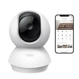 Produktbild: TP-Link Tapo C210 WLAN IP Kamera Überwachungskamera (Linsenschwenkung und Neigung, 3MP-Auflösung, 2-Wege-Audio, Nachtsicht zu 9m, bis zu 256 GB lokaler Speicher) Weiß/Schwarz, 1 Stück (1er Pack)
