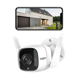 Produktbild: TP-Link Tapo C310 Überwachungskamera Außen, WLAN IP Kamera, 3MP Hochauflösung, 30m Nachtsicht, Bewegungserkennung, IP66 wasserdicht,Alarmmeldung, Zwei Wege Audio,unterstützt Alexa & Google Assistant