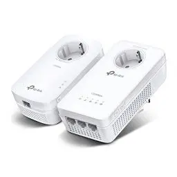 Produktbild: TP-Link WLAN Powerline Adapter Set TL-WPA8631P KIT(Dualband 1200Mbit/s, AV1300 , Steckdose, Wifi Clone, MU-MIMO, 4 Gigabit Ports, Plug&Play, ideal für HD-Streaming, App Kontrolle)weiß