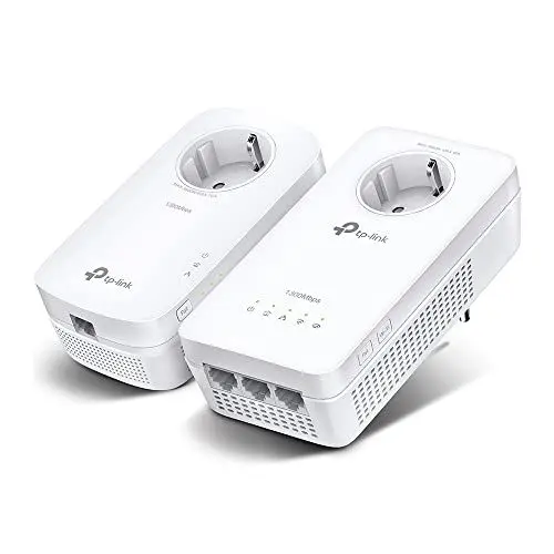 Produktbild: TP-Link WLAN Powerline Adapter Set TL-WPA8631P KIT(Dualband 1200Mbit/s, AV1300 , Steckdose, Wifi Clone, MU-MIMO, 4 Gigabit Ports, Plug&Play, ideal für HD-Streaming, App Kontrolle)weiß
