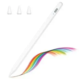 Produktbild: TQQ Stift für Apple iPad(2018-2024), Hochpräziser iPad Pencil mit Palm Ablehnung, Kompatibel mit iPad Pro M4, iPad Air M2, iPad Pro 13''/12,9''/11'', iPad 10/9/8/7/6, iPad Mini 6/5, iPad Air 5/4/3 Gen