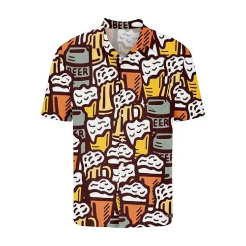 Produktbild: Trachten T-Shirt Herren Oktoberfest Tshirt Herren Trachten Hemd Trachtenschuhe Herren Trachtenwesten Für Herren Stehkragenhemd Herren Oktoberfest Kleidung(30Weiß,L)