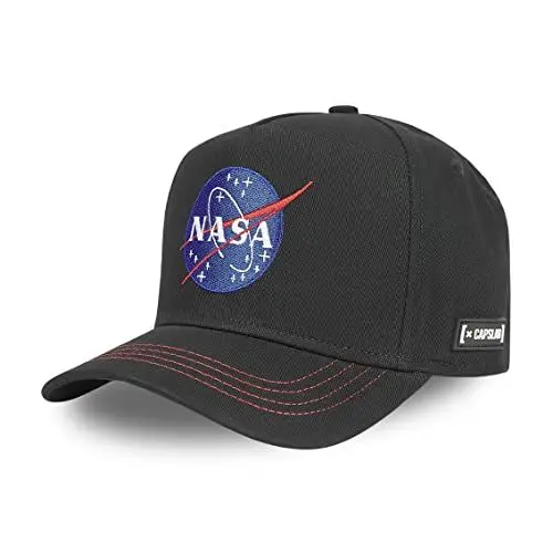 Produktbild: Tracker Kappe Herren 100% Baumwolle, Cap Herren, Nasa-Logo, Empfindliche Haut, Schwarz, Einheitsgröße