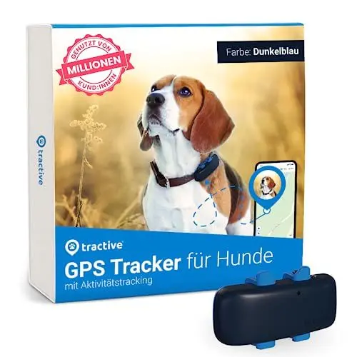Produktbild: Tractive GPS Tracker für Hunde | Empfohlen von Martin Rütter | Weltweite Live-Ortung | Weglaufalarm | Gesundheitswarnungen & Aktivitätstracking | Mehrfacher Testsieger