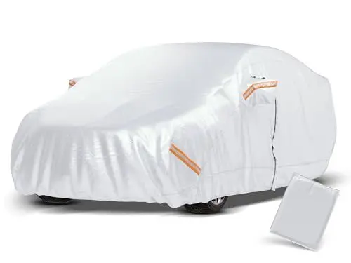 Produktbild: Trader Josch Autoabdeckung (530 x 200 x 150 cm) - Universal Auto Abdeckplane Winddicht, wasserdicht & staubdicht - Autogarage Abdeckung Winter - Autoplane