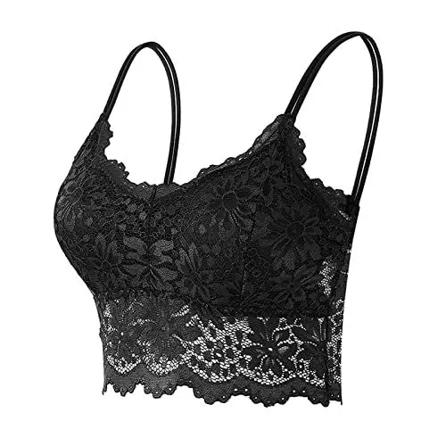 Produktbild: Trägerlos Gepolster BH Bralette Spitze Gepolstert für Damen Damen Push-Up BH Gepolstert Damen Bustier Große Größen Klassische Bequem Stretch Bra Running Bra für Fitness Yoga