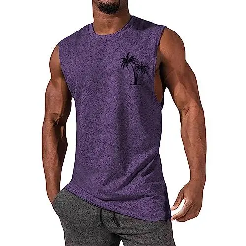Produktbild: Fitness T Shirt Herren Gym Tanktops Männer Tanktops Axelshirt Herren Herrenunterhemden Ärmellose Shirts Herren Herren Muskelshirt Herren Unterhemden Gym Herren Tank Top Herren Sommer Gym