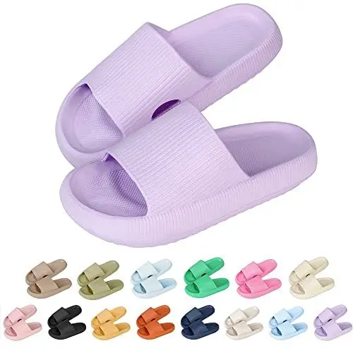 Produktbild: Trafagala Hausschuhe Damen Herren Airfoot Cloud Schlappen Cozy Slides Sommer Wolkenschuhe Bequeme Rutschfeste Badelatschen Badeschlappen FüR Langes Stehen Sandalen Plateau