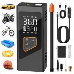 Produktbild: Tragbar Fahrrad Elektrische Luftpumpe, 150PSI 10000mAh Elektrische Fahrradpumpe 5 Modus Akku Kompressor mit Digitalanzeige Manometer Fahrradpumpe Elektrisch für Fahrrad, Auto, Motorräder, Bälle