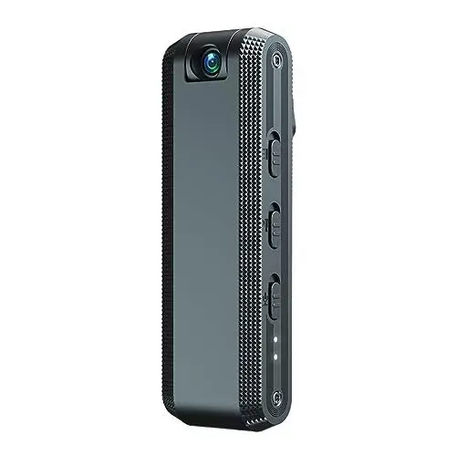 Produktbild: Tragbare Action Body Kamera, 1080P Große Weitwinkel Vlog Kamera mit Rückenclip, Anti Shake wasserdichte Action Kamera mit Verstecktem Körper für den Außenbereich
