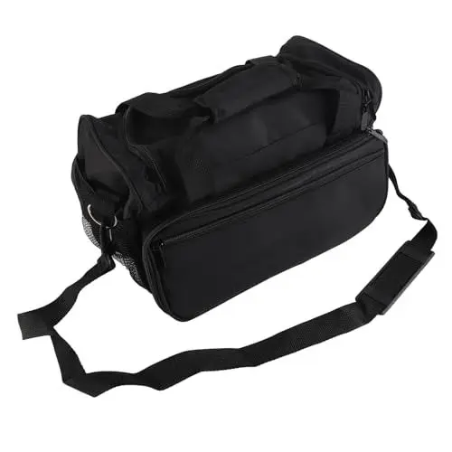 Produktbild: Tragbare Friseurtasche, ANGGREK Friseurtasche Werkzeugtasche Große Kapazitäts Friseurkoffer mit Schultergurt Haar Styling Tasche für Ausrüstung Tragbares Friseurset Friseur Taschen Schwarz