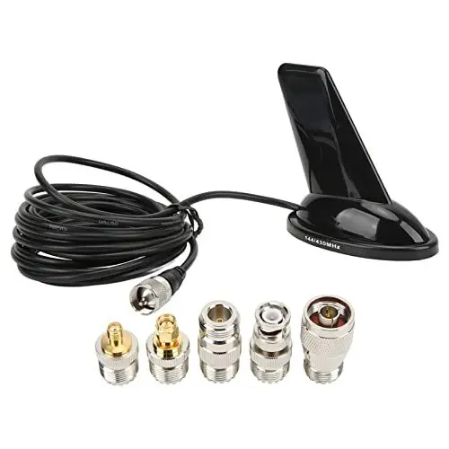 Produktbild: Tragbare Haifischflossenantenne mit 5 Adaptern und 5 M Kabel für Walkie Talkie