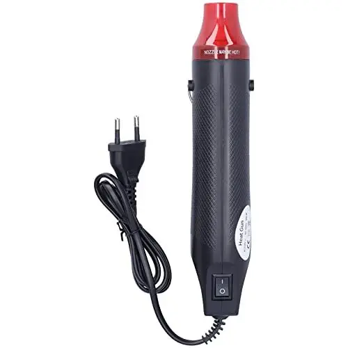 Produktbild: Mini Heißluftgebläse Tragbar Praktisch Robust Tragbar Effiziente Hand-Heißluftpistole für DIY Prägen Schrumpfverpackung PVC/Trocknen von Farbe Prägen 300W 200° in Sekunden(European standard 230V)