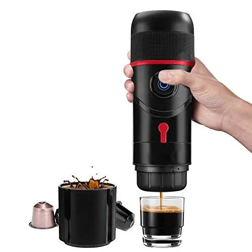 Produktbild: Tragbare Kaffeemaschine, DC12 V, Auto-Kaffeemaschine, Kaffeekapseln, selbstheizend, für Zuhause, für Reisen im Freien, USB / Zigarettenanzünder