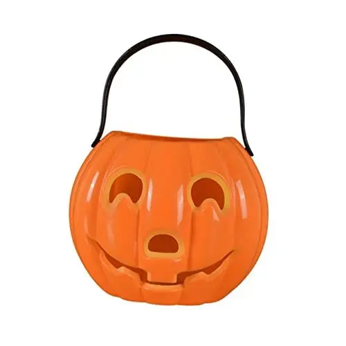 Produktbild: Cabilock Tragbare Kürbislaterne Süßigkeiten Eimer Halloween-süßigkeitshalter Süßes Oder Saures Taschen Kürbis-süßigkeiten-eimer Kinder Süßigkeitenbehälter Halloween- Pvc Orange