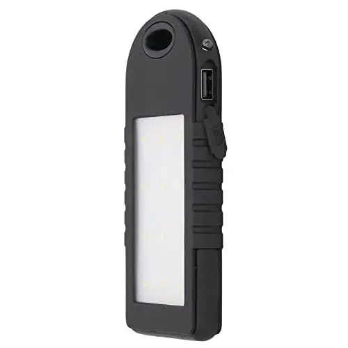 Produktbild: Tragbare Lade-Powerbank, Solar-Powerbank 5000 MAh, Tragbare Lade-Powerbank mit 12 LED-Taschenlampe ABS für Outdoor-Camping, Solar-Ladegeräte