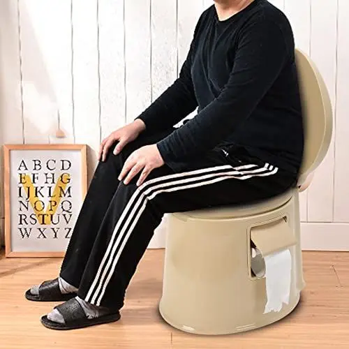 Produktbild: Tragbare Reisetoilette, Integriertes Abnehmbares Toilettentöpfchen für ältere Schwangere Frauen 396,8 Lb Tragend für Camping-Reisetoilette Camping-Toilette