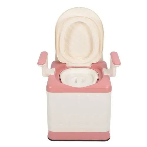 Produktbild: Tragbare Toilette mit Abnehmbaren Griffen, Faltbare, rutschfeste Unterseite für den Innen- und Außenbereich, für Camping, Boot, Van, Notfall