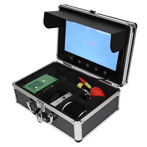 Produktbild: Tragbare Unterwasser-Angelkamera 30 M 1000 TVL Megapixel Video-Fischfinder mit 10,1-Zoll-TFT-Farbdisplay 15 Weiße LEDs + 15 Infrarotlampen für EIS-, See- und Bootsangeln