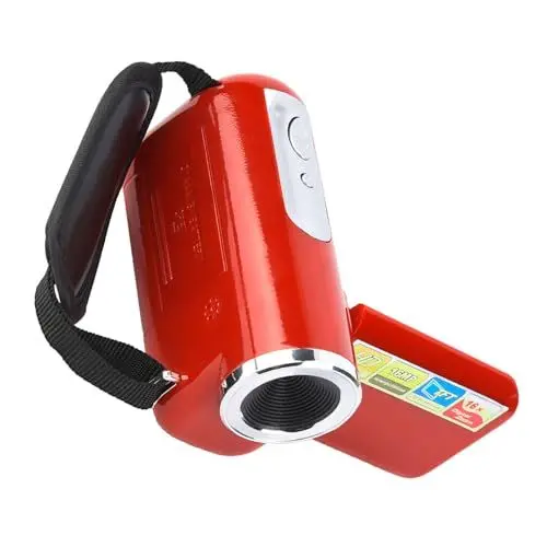Produktbild: Tragbarer -16-Fach-HD-Digital-Videokamera-Camcorder mit TFT-LCD-Bildschirm, Spielzeug, Interesse an Fotografie Wecken, (Rot)