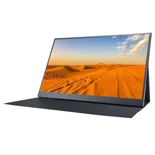 Produktbild: Tragbarer, 17,3-Zoll-1080P-Full-HD-USB-C-HDMI-Computer-Laptop-Display, Externer Bildschirm für Mobiltelefon-Computer, Unterstützung für Touchscreen