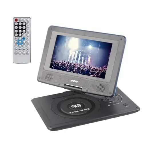 Produktbild: Tragbarer 8,5 Zoll DVD Player für das Auto, DVD Player mit Mehreren Discs und Schwenkbarem HD Bildschirm, Unterstützt USB/SD Karte/Analog TV (EU-Stecker)