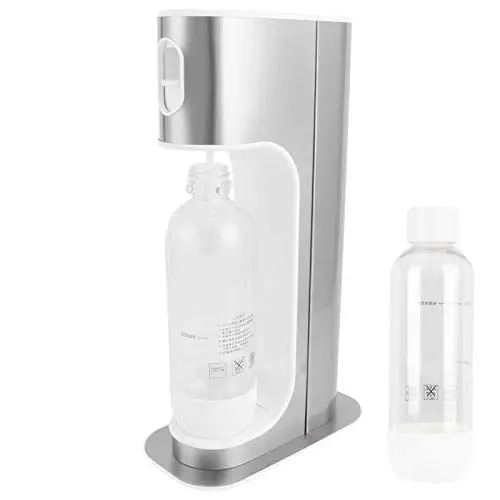 Produktbild: Tragbarer Blasenpolster Soda Water Machine Manual Sprudel Water Drink Maker für den Handelsnutzung aus Edelstahl 13,5 x 26 x 43 cm 3218g