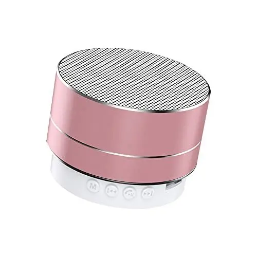 Produktbild: Tragbarer Bluetooth-Lautsprecher, Kabelloser Mini-Bluetooth-Lautsprecher für den Außenbereich, Kabelloser Bluetooth-Lautsprecher mit TWS, Satter Bass-HD-Stereo-Sound für Zuhause, Strand, Dusche-Rosa