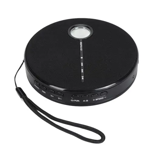 Produktbild: Tragbarer CD-Player, CD Music Player Wiederauf Ladbar, Eingebaute Lautsprecher, Unterstützt CD/Bluetooth/USB/AUX, Anti Skip, für den Heim-oder Auto Gebrauch
