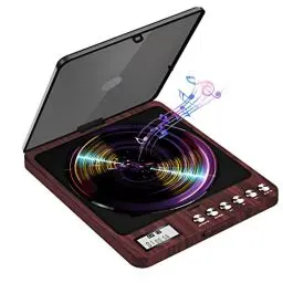 Produktbild: Tragbarer CD-Player mit Lautsprecher und Kopfhörer Wiederaufladbarer Kompakt Disc CD Player eingebauter 2000mAh Lithium Akku stoßfeste Funktion mit LCD-Display für Erwachsene, Studenten, Kinder