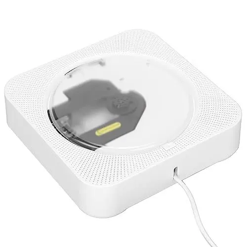 Produktbild: Tragbarer DVD-Player, an der Wand Montierbarer CD-DVD-Player, Musik-Player mit Fernbedienung, Eingebaute HiFi-Lautsprecher, FM-Radio, mit Wandhalterungs-Kit für Heimaudio/Musikgenuss (EU-Stecker)