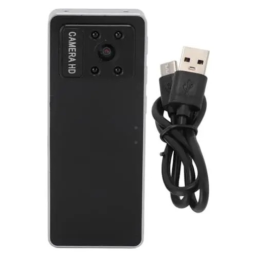 Produktbild: Tragbarer Digitaler Sprachrekorder, Kabellose WiFi Steuerung, 1080P Infrarot Nachtsichtrekorder, Sport DV Autoaufnahme. 1400MAh
