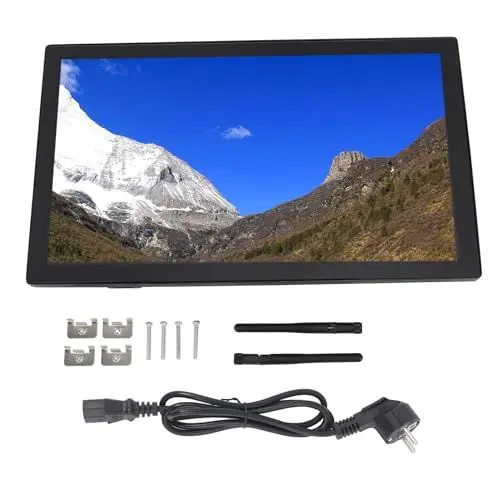 Produktbild: Tragbarer Display 15,6 Zoll, 1080P 60 Hz-Display für Büroreisen, 16:9-Breitbildschirm, Integrierter 3D-Stereolautsprecher, Dual-Industrie-Panel-Display für (EU-Stecker 100–240 V)