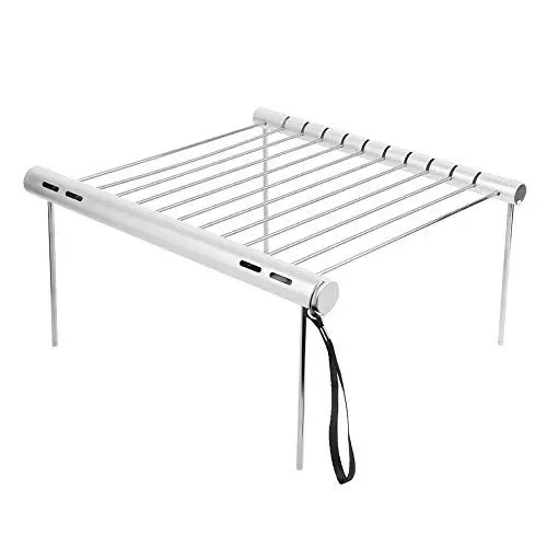 Produktbild: Tragbarer Holzkohlegrill, Edelstahl Kleiner Grill HolzkohlegrillBarbeque Grill Tragbarer Klappgrill für Outdoor Camping Kochen Picknicks