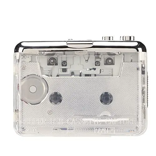 Produktbild: Tragbarer Kassetten-Konverter-Player, Retro-HiFi-Stereo-Sound-Kassette zu MP3-Konverter, Walkman-Kassetten-Player-Rekorder, mit Transparenter Schale