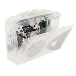 Produktbild: Tragbarer Kassettenspieler, Retro-FM-AM-Radio-Walkman mit Lautsprecher und Kopfhöreranschluss, Kassetten-zu-MP3-Konverter, Kassettenrekorder für Reisen, Sport (Transparent)