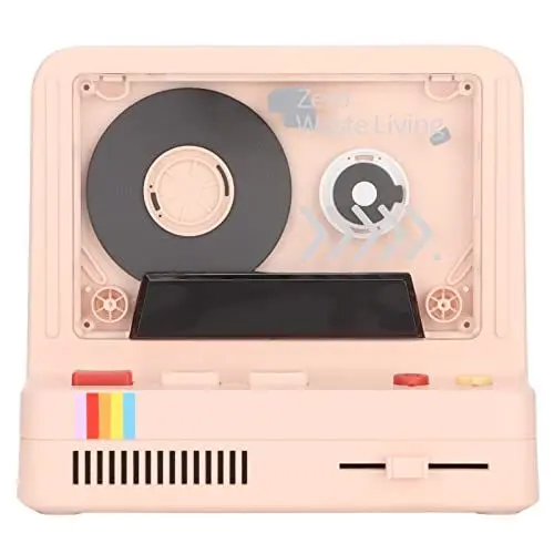Produktbild: Tragbarer -Kassettenspieler, Retro-Stereo-Band Retro-Lautsprecher, Kassettenspieler-Musikkassettenspieler, Unterstützt AUX und Speicherkarte (Rosa)