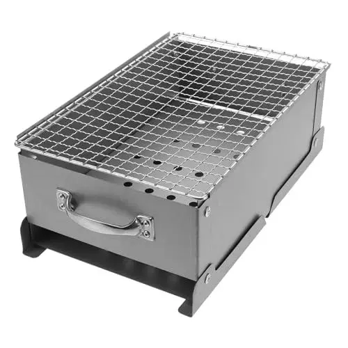 Produktbild: CAXUSD Tragbarer Faltbarer Grillkorb Grill Camping-grillgrube Zum Kochen Im Freien