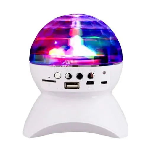 Produktbild: Tragbarer LED-Bluetooth-Lautsprecher, Tragbare Bluetooth-Lautsprecher mit LED-Lichtquelle, Lange Lebensdauer, Multi-Licht-Modus für Party, Karaoke, Hochzeit, Kabarett, Nachtclub,