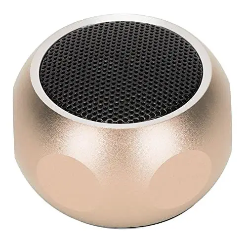 Produktbild: Tragbarer -Lautsprecher, Niedlicher Winziger Kabelloser Lautsprecher mit Umhängeband, USB-betrieben für -Heimlautsprecher mit Starkem Bass und Klarem Sound, für die (Gold)