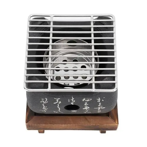 Produktbild: Tragbarer Mini-BBQ-Grill, Schnell Aufheizender, Multifunktionaler Holzkohleofen für Japanische Lebensmittel Zum Grillen mit der Familie Im Freien (16,5 x 14,5 cm / 6,5 x 5,7 Zoll)