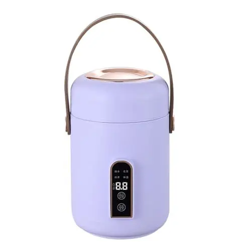Produktbild: Rice Cooker Mini elektrischer Reiskocher mit intelligenter Reservierungsfunktion, effizientem Heizsystem, tragbarem Multifunktions-Stewpot für Suppe, Porridge, Warmhalten (PURPLE)