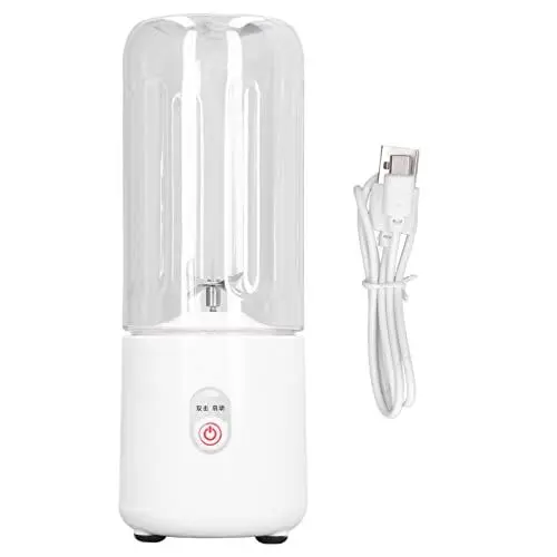 Produktbild: Tragbarer Mixer, 6 Klingen, Wiederaufladbarer USB-Entsafter, Mini-Personalmixer für Fruchtsmoothies, Milchshakes, Zuhause, Schule, Reisen (WHITE)