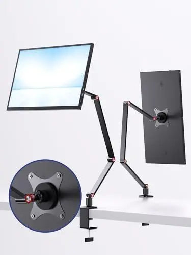 Produktbild: Tragbarer Monitorarm mit magnetischer Schnellfreigabe - sd12.5, 13.3, 13.4, 14, 15.6, 17, 17.3, 18, 18.5 Zoll tragbare Monitore, 75 mm x 75 mm VESA-Halterung, Modell FS07B